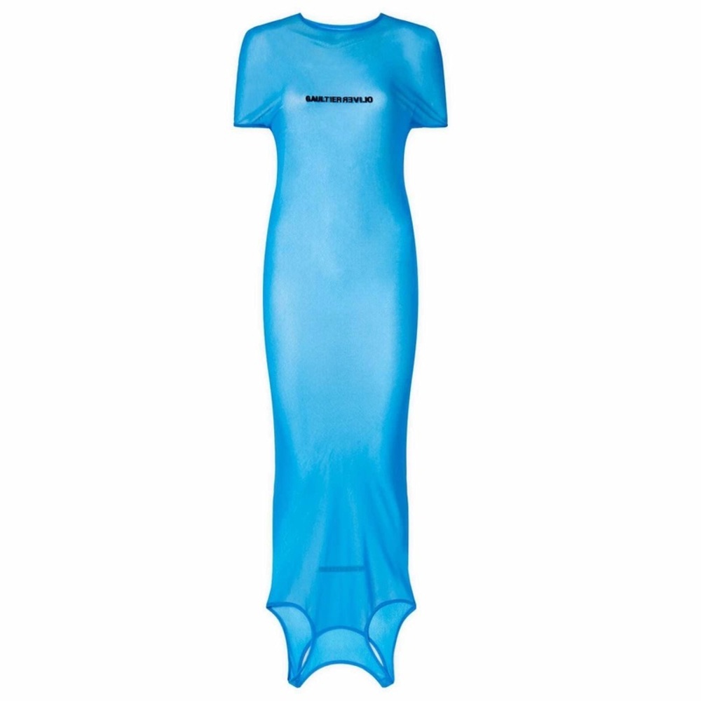 Gaultier Blue Sheer Maxi Dress